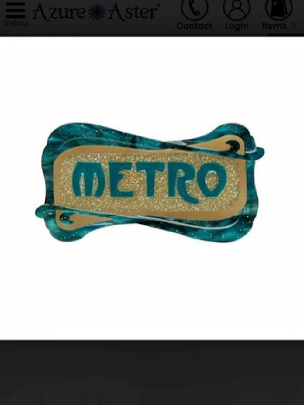Erstwilder Paris Métro Mini Brooch in Green & Multicolor